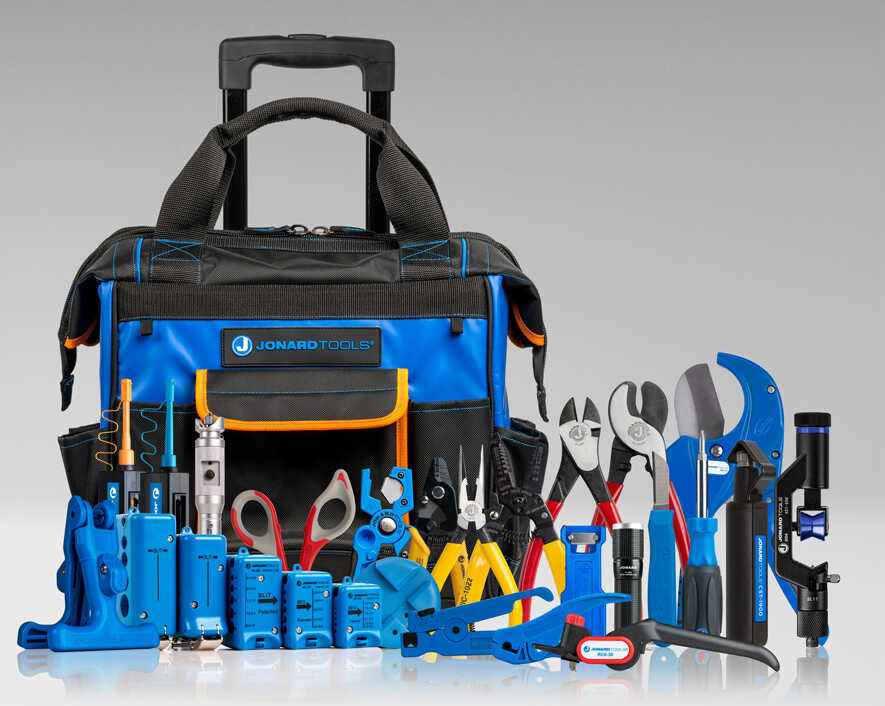 Jonard Tools TK-199R Ultimate Fiber Kit in Rolling Tool Bag
